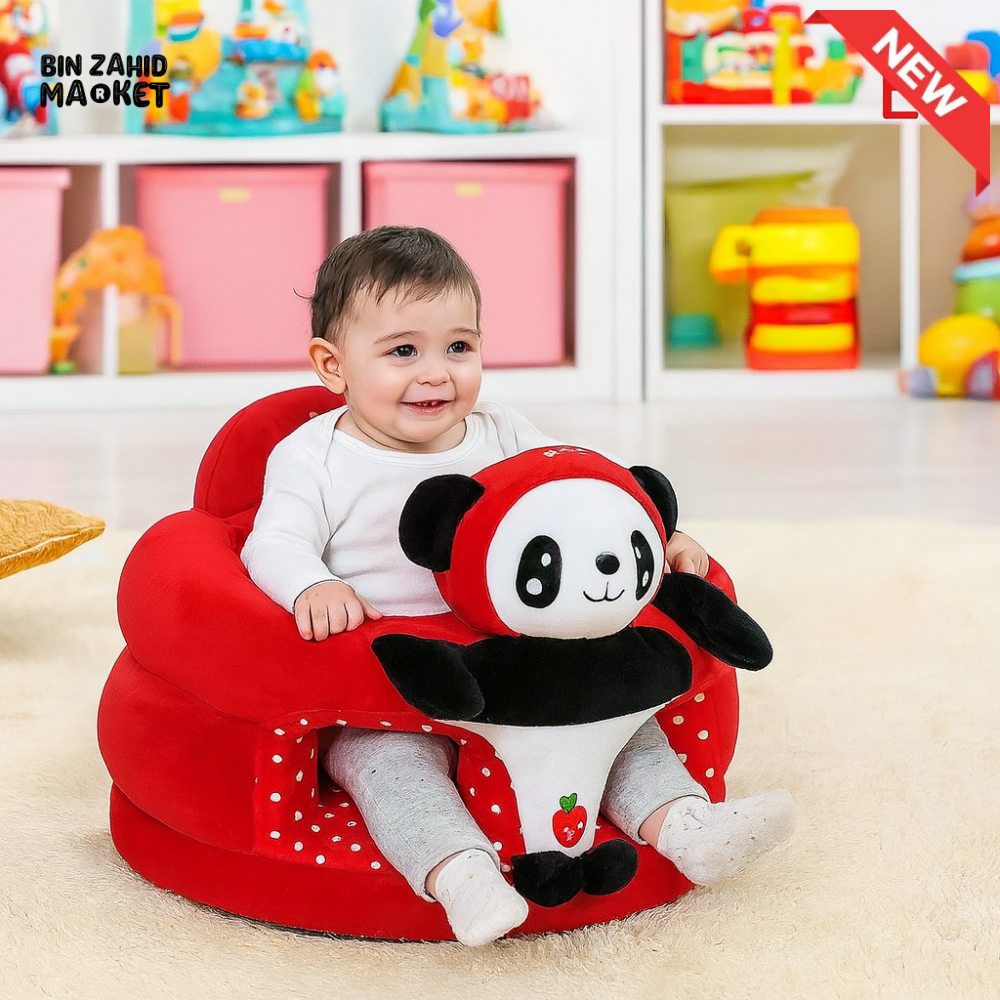 CHILDPLUSH ROUND CARTOON STUFF SEAT PANDA