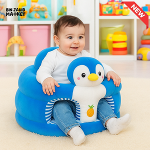CHILDPLUSH ROUND CARTOON STUFF SEAT PENGUIN
