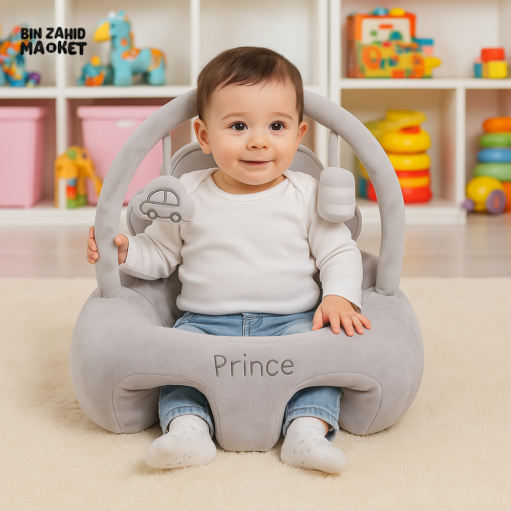 CHILDPLUSH ROYAL TOY BAR RATTLE STUFF SEAT GRAY