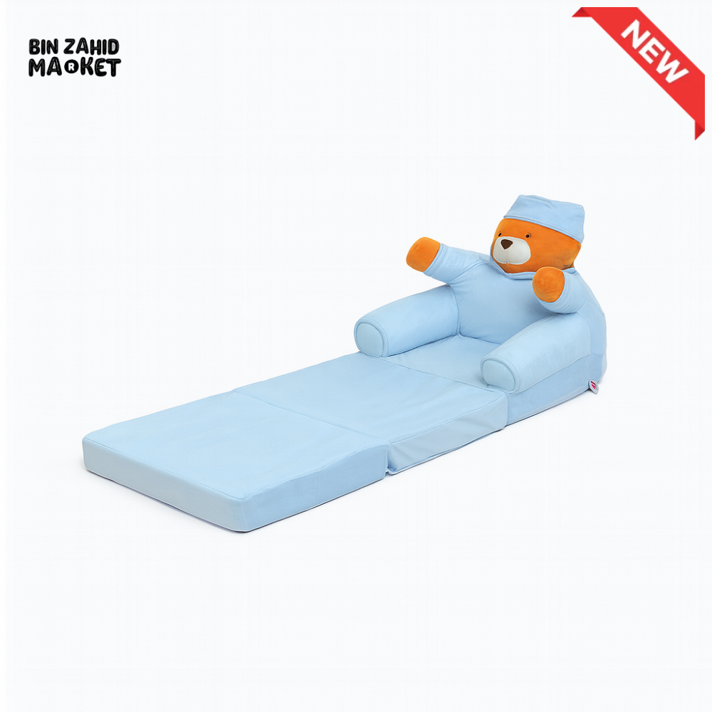 CHILDPLUSH SPONGE 3 LAYERS STUFF SOFA BLUE BEAR