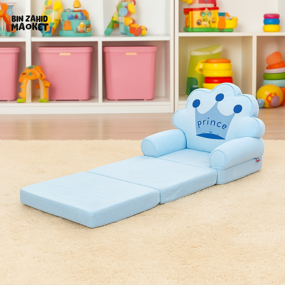 CHILDPLUSH SPONGE 3 LAYERS STUFF SOFA BLUE PRINCE