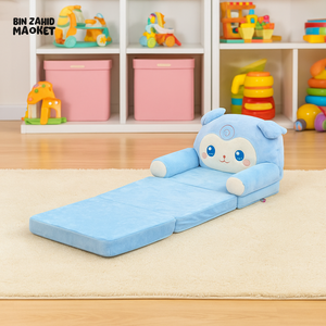 CHILDPLUSH SPONGE 3 LAYERS STUFF SOFA BLUE RACCOON
