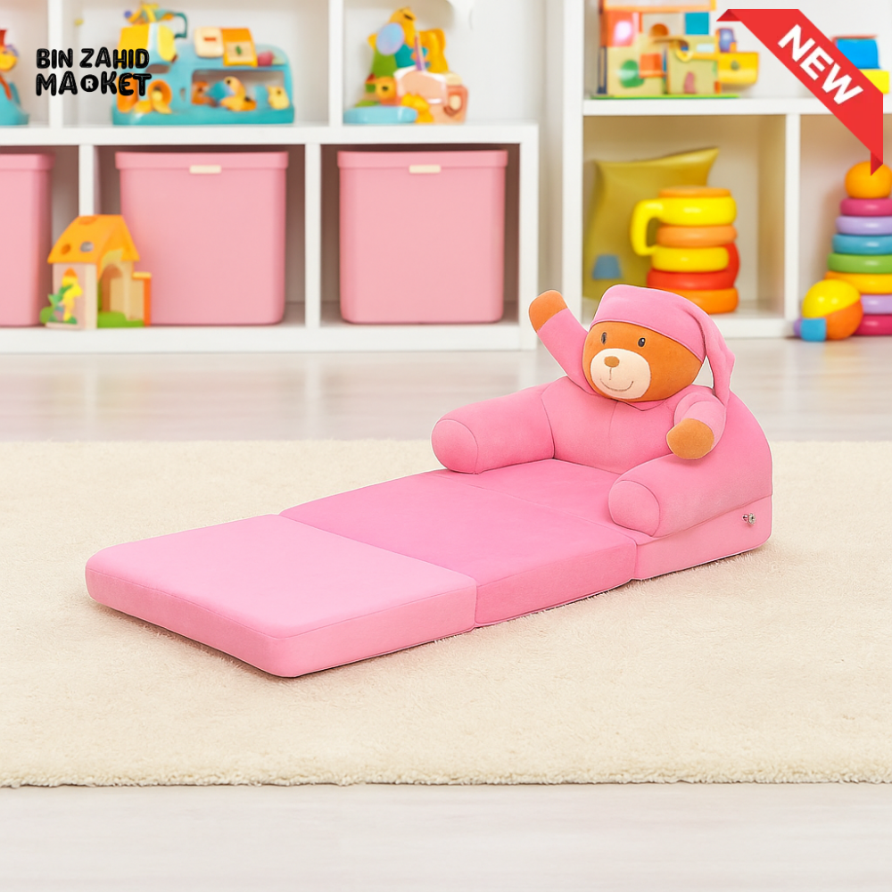 CHILDPLUSH SPONGE 3 LAYERS STUFF SOFA PINK BEAR