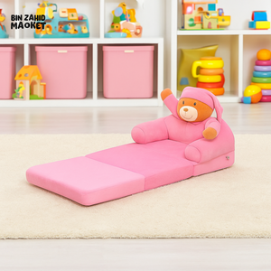 CHILDPLUSH SPONGE 3 LAYERS STUFF SOFA PINK BEAR