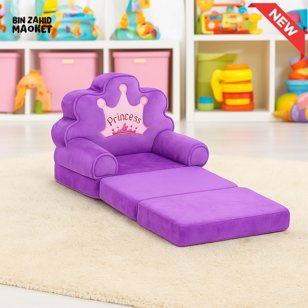 CHILDPLUSH SPONGE 3 LAYERS STUFF SOFA PURPLE PRINCESS