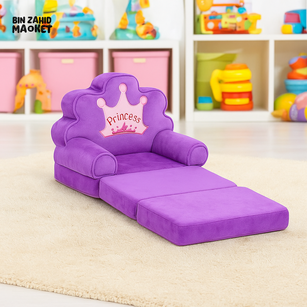 CHILDPLUSH SPONGE 3 LAYERS STUFF SOFA PURPLE PRINCESS