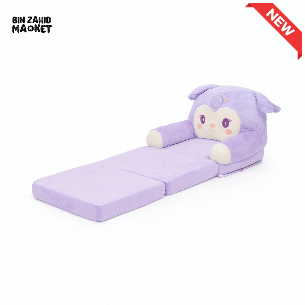 CHILDPLUSH SPONGE 3 LAYERS STUFF SOFA PURPLE RACCOON