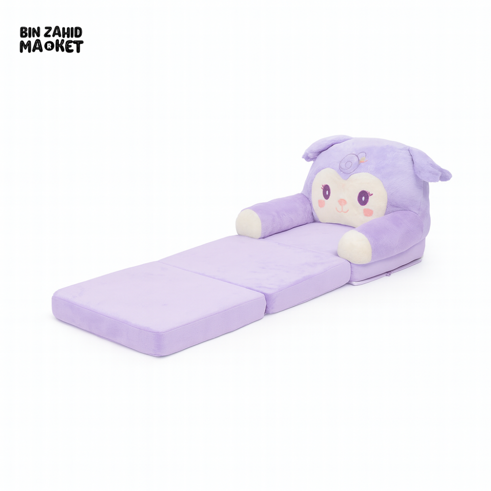 CHILDPLUSH SPONGE 3 LAYERS STUFF SOFA PURPLE RACCOON