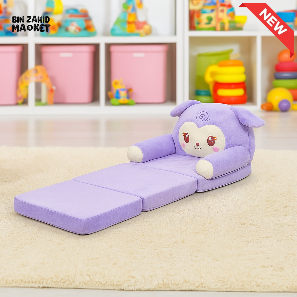 CHILDPLUSH SPONGE 3 LAYERS STUFF SOFA PURPLE RACCOON