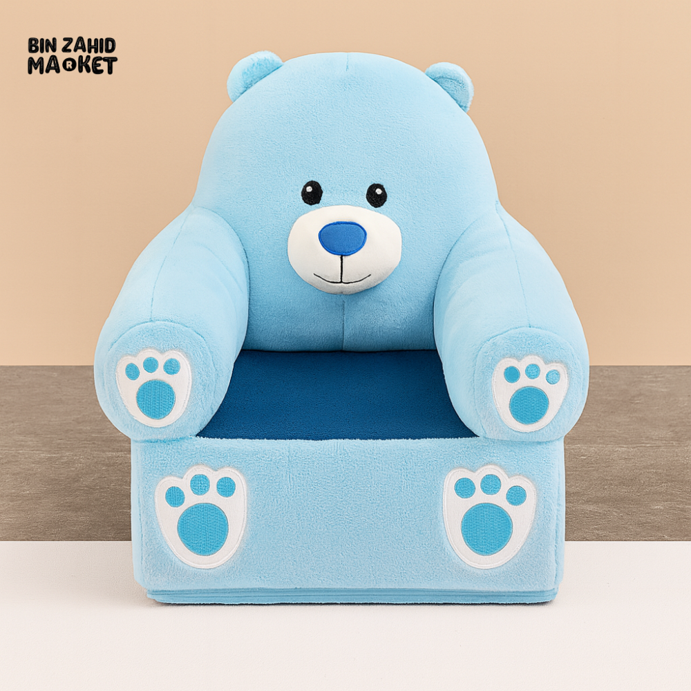 CHILDPLUSH SPONGE STUFF SOFA BLUE BEAR