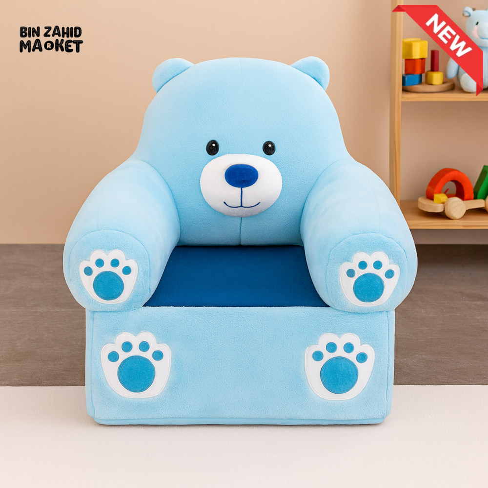 CHILDPLUSH SPONGE STUFF SOFA BLUE BEAR