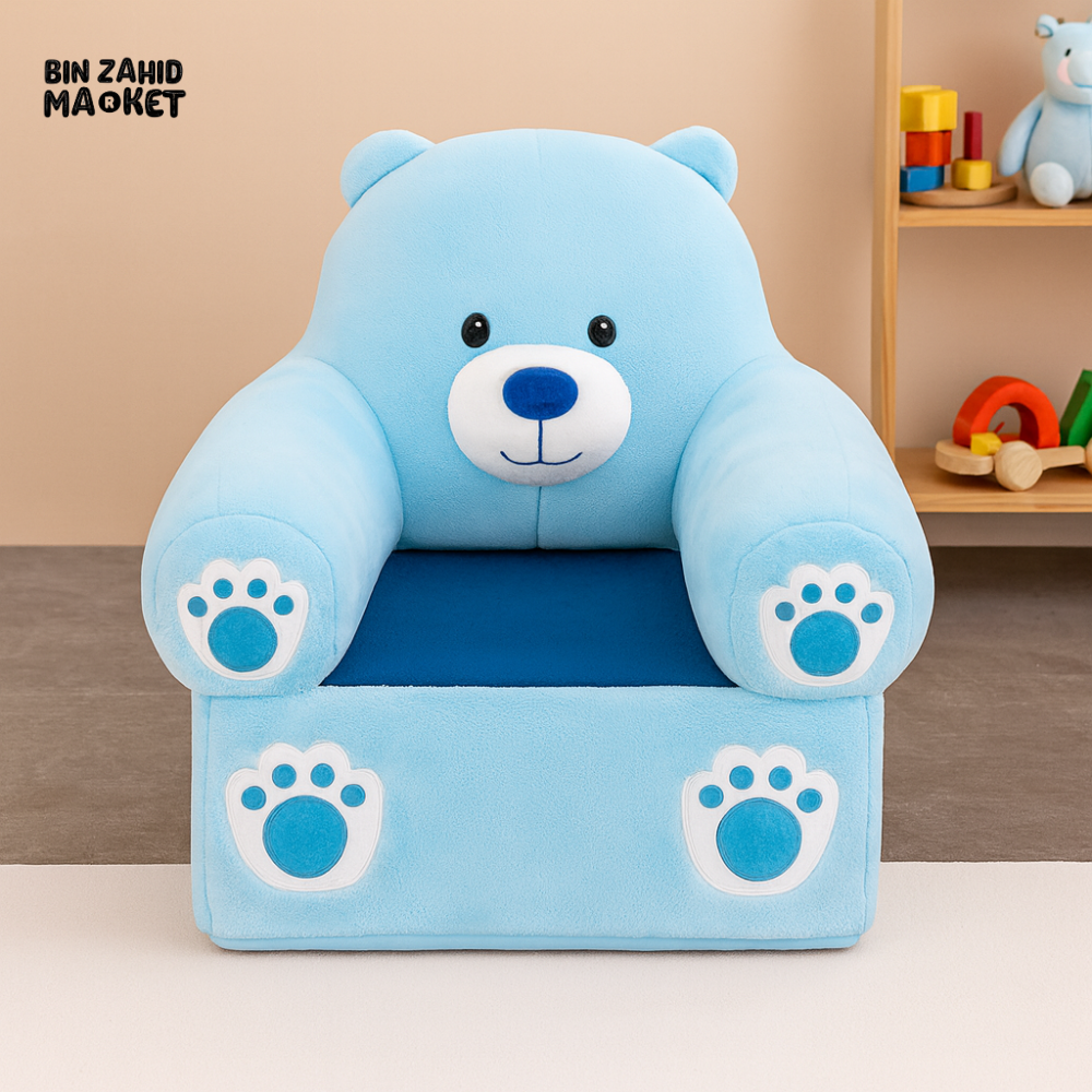 CHILDPLUSH SPONGE STUFF SOFA BLUE BEAR