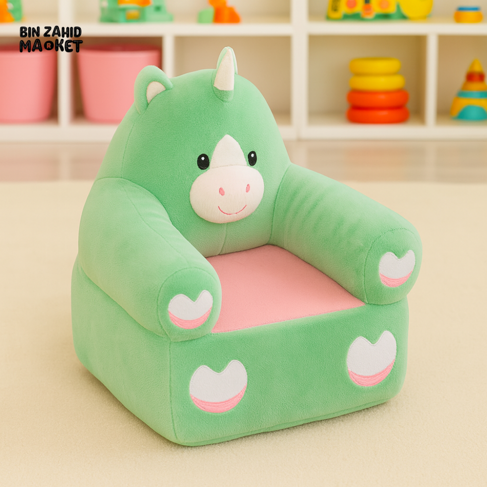 CHILDPLUSH SPONGE STUFF SOFA GREEN UNICORN