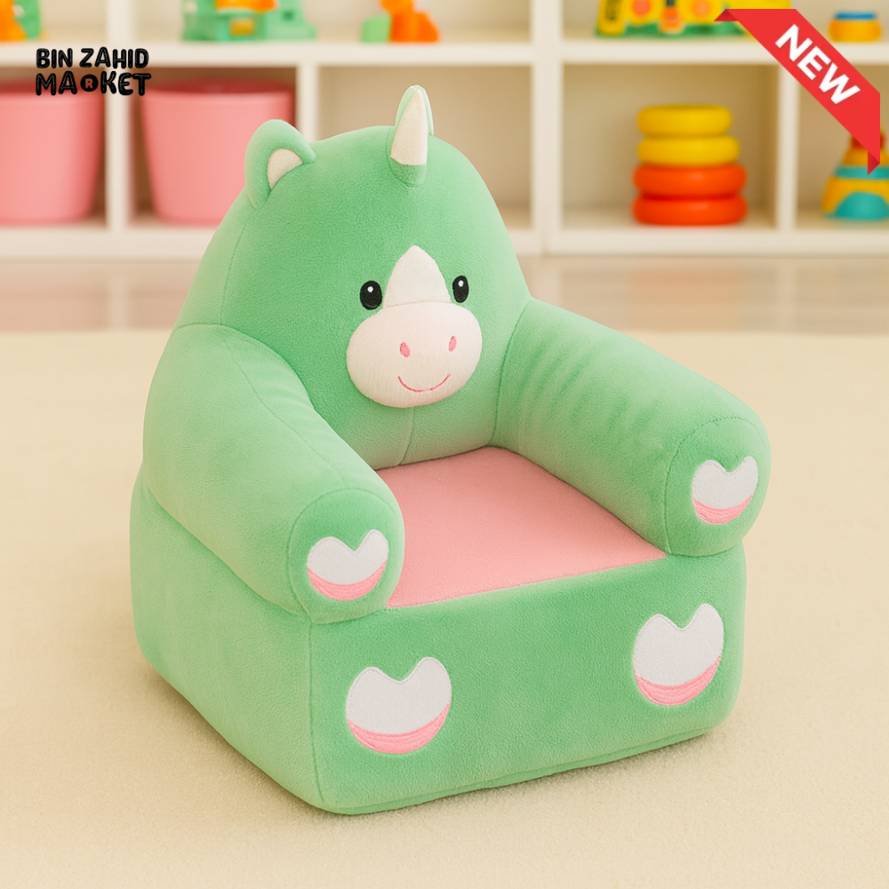 CHILDPLUSH SPONGE STUFF SOFA GREEN UNICORN