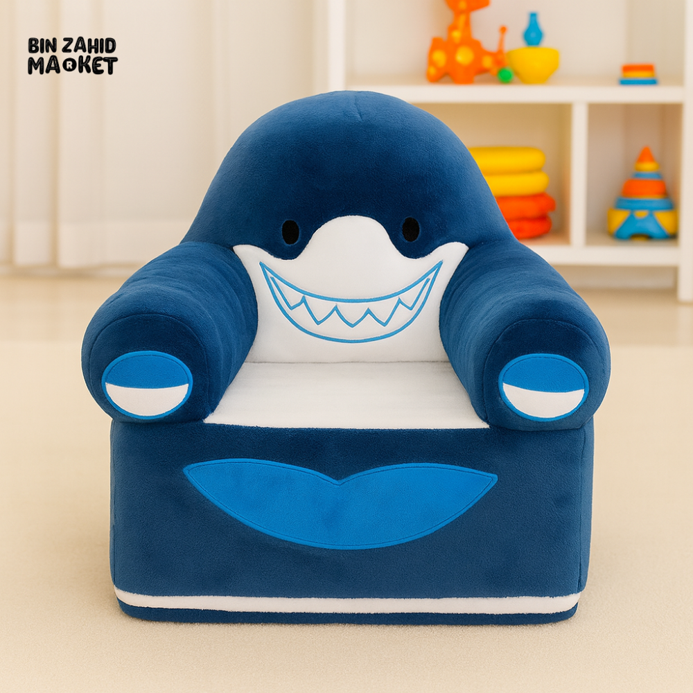 CHILDPLUSH SPONGE STUFF SOFA NAVY FISH