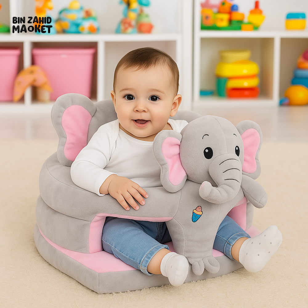 CHILDPLUSH SQUARE CARTOON STUFF SEAT ELEPHANT