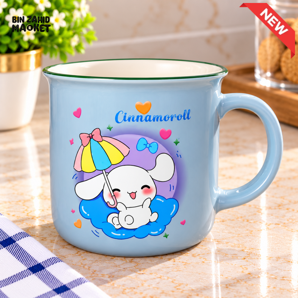 CINNAMOROLL CERAMIC COFFEE MUG WITH CUTE CARTOON DESIGN - Mugs