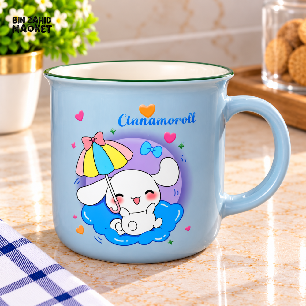 CINNAMOROLL CERAMIC COFFEE MUG WITH CUTE CARTOON DESIGN - Mugs