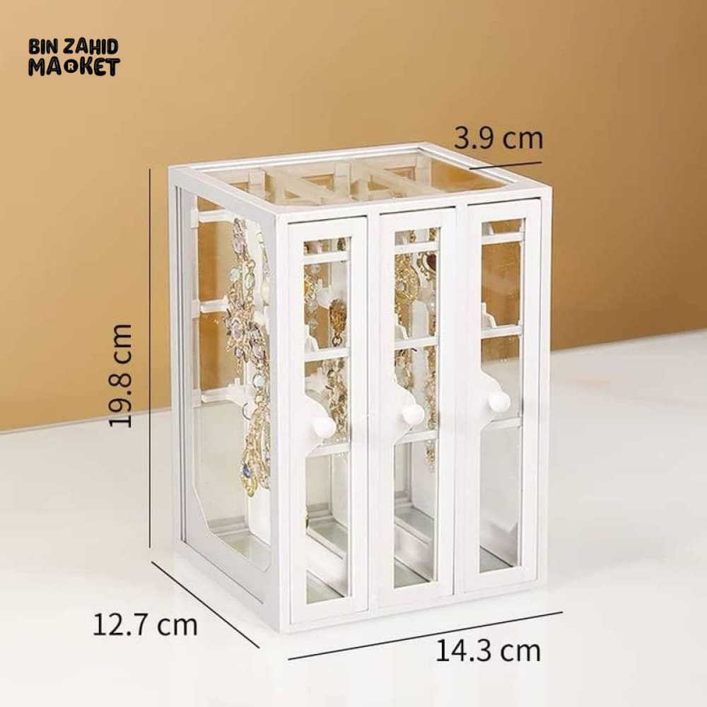 CLEAR ACRYLIC JEWELRY ORGANIZER - EARRING & NECKLACE HOLDER