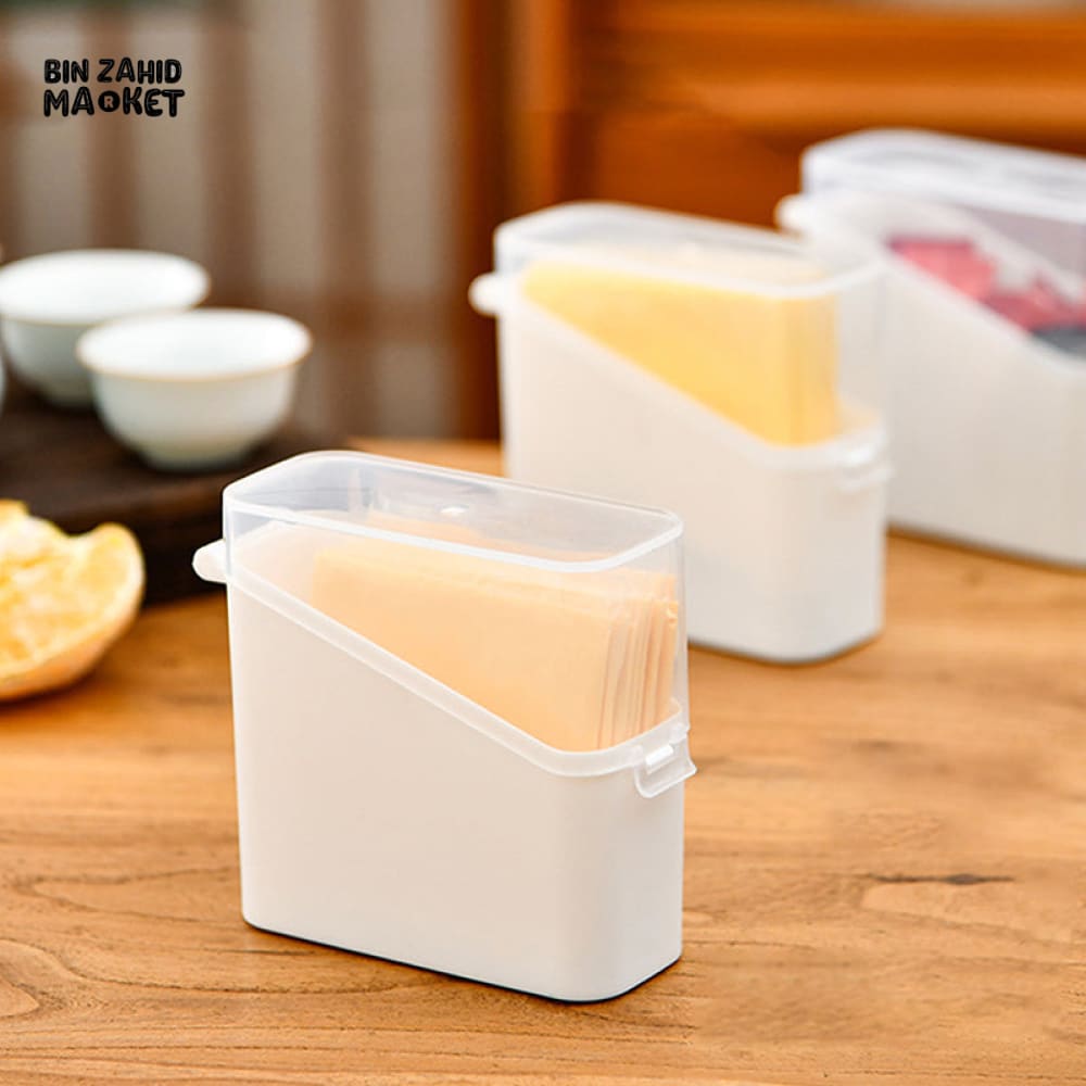 CLEAR PLASTIC FOOD STORAGE CONTAINER – FRIDGE ORGANIZER FOR CHEESE SPICES & COSMETIC SAMPLES