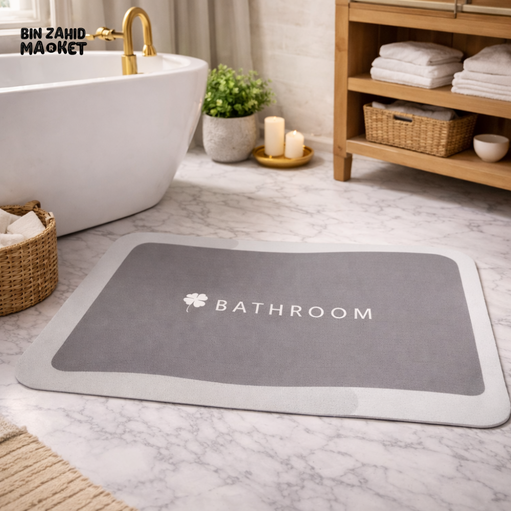 CLOVER BATHROOM SUPER ABSORBENT NON-SLIP FLOOR MAT
