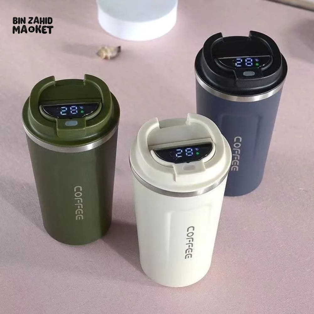 COFFEE CUP WITH TEMPERATURE DISPLAY