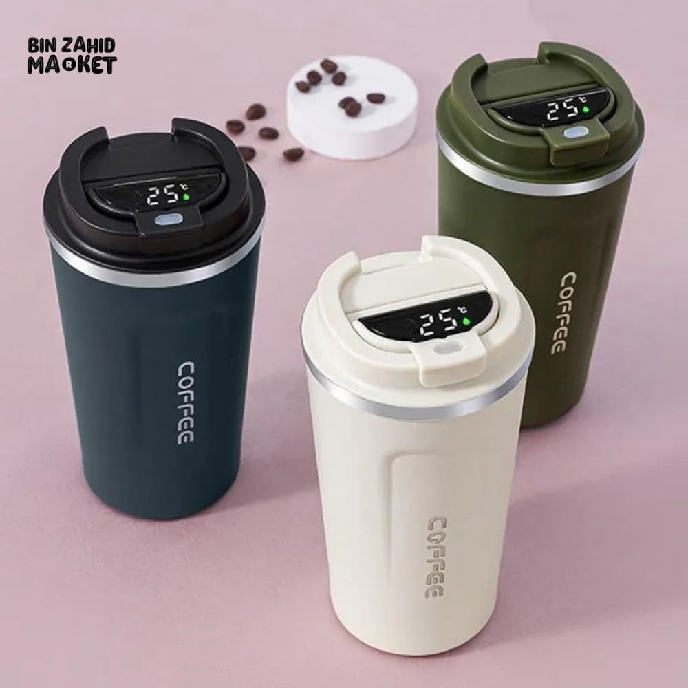 COFFEE CUP WITH TEMPERATURE DISPLAY