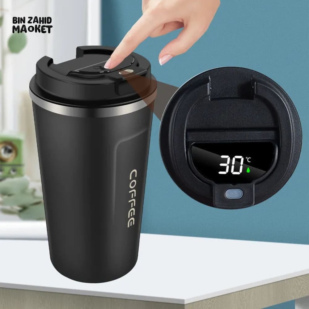 COFFEE CUP WITH TEMPERATURE DISPLAY