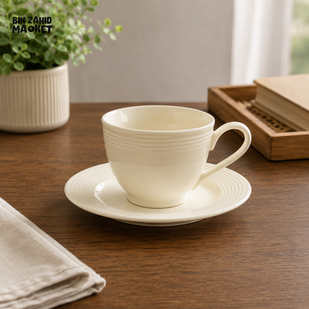 COFFEE MUG CUP & SAUCER SET 6 PCS - Cups & Saucers