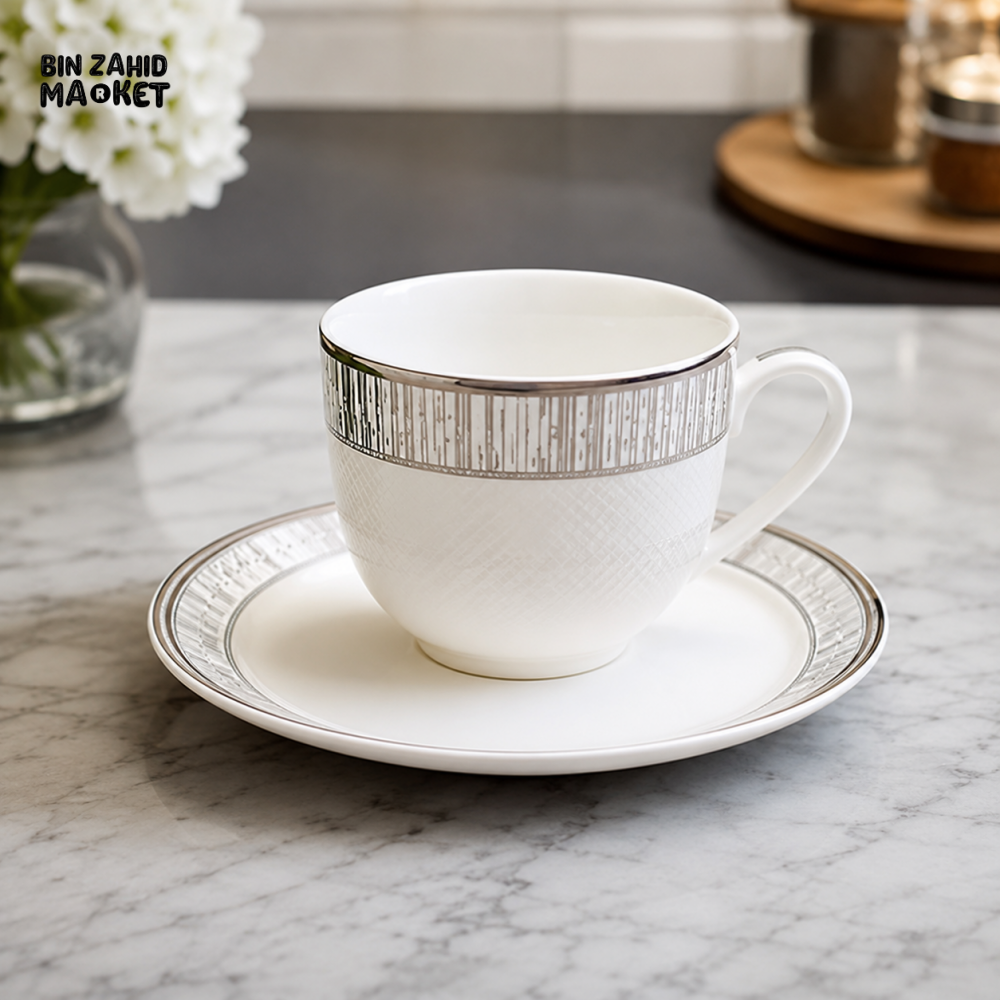 COFFEE MUG & SAUCER SET 6 PCS - Mugs