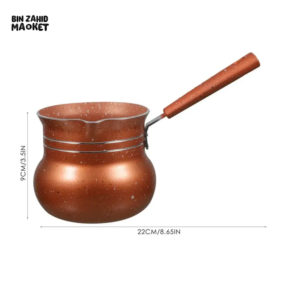 COFFEE POT, BREAKFAST MILK POT, BUTTER WARMER, NON-STICK SMALL COOKING POT - 11CM