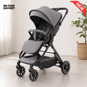 COMPACT LUXURY BABY STROLLER - GREY