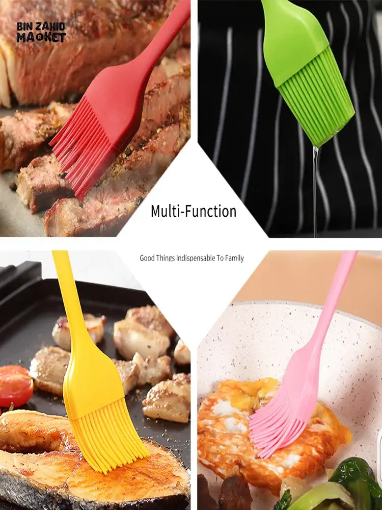 COOKING & GRILLING OIL BRUSH – HIGH-TEMP FOOD-SAFE SILICONE PASTRY BRUSH