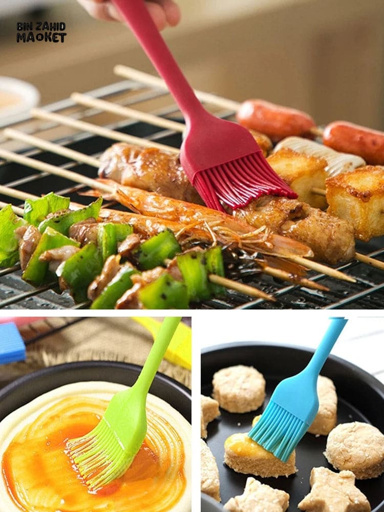 COOKING & GRILLING OIL BRUSH – HIGH-TEMP FOOD-SAFE SILICONE PASTRY BRUSH
