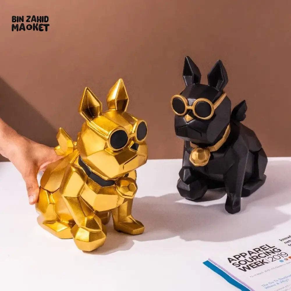 COOL CANINE GEOMETRIC TISSUE HOLDER SCULPTURE MODERN DOG DESIGN DESK & HOME DECOR