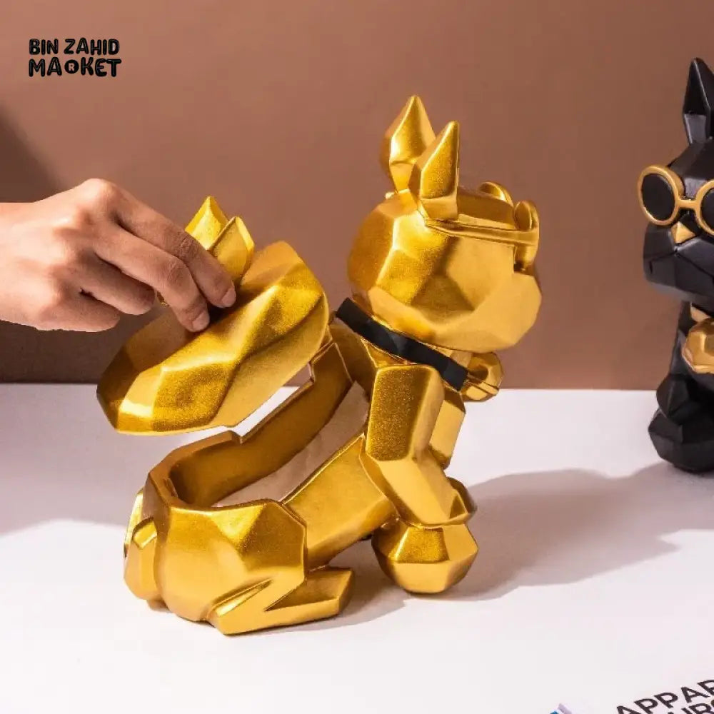 COOL CANINE GEOMETRIC TISSUE HOLDER SCULPTURE MODERN DOG DESIGN DESK & HOME DECOR