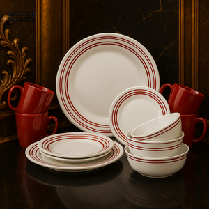 CORELLE LIVINGWARE 16PIECE DINNER SET - RUBY RED
