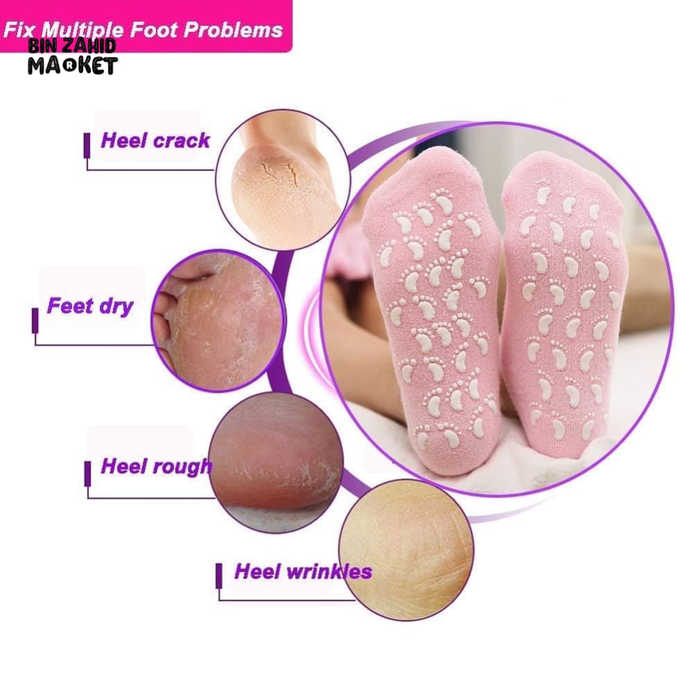 CRACK HEALS SILICONE MOISTURIZING GEL SOCKS