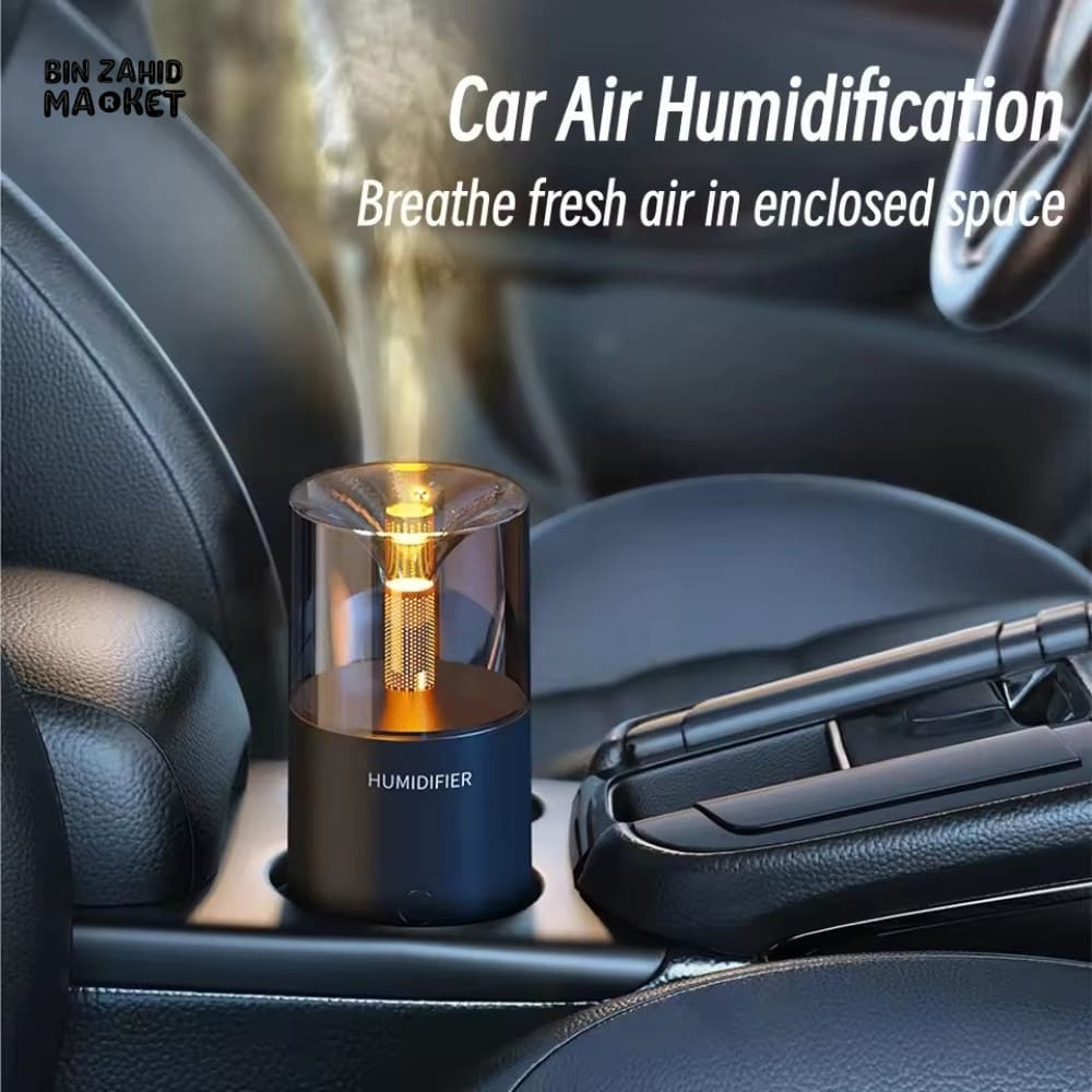 CREATIVE CANDLE LIGHT AROMATHERAPY DIFFUSER – TYPE-C USB ULTRASONIC COOL MIST HUMIDIFIER