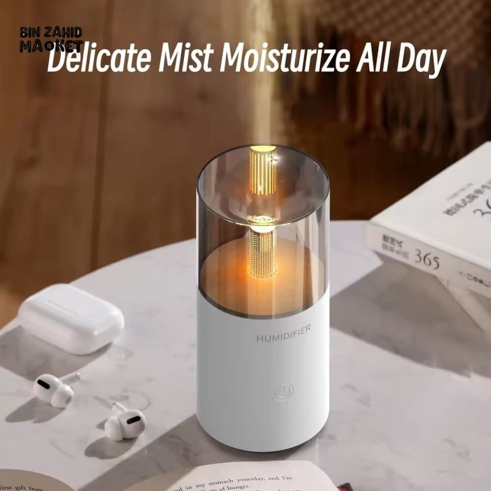 CREATIVE CANDLE LIGHT AROMATHERAPY DIFFUSER – TYPE-C USB ULTRASONIC COOL MIST HUMIDIFIER