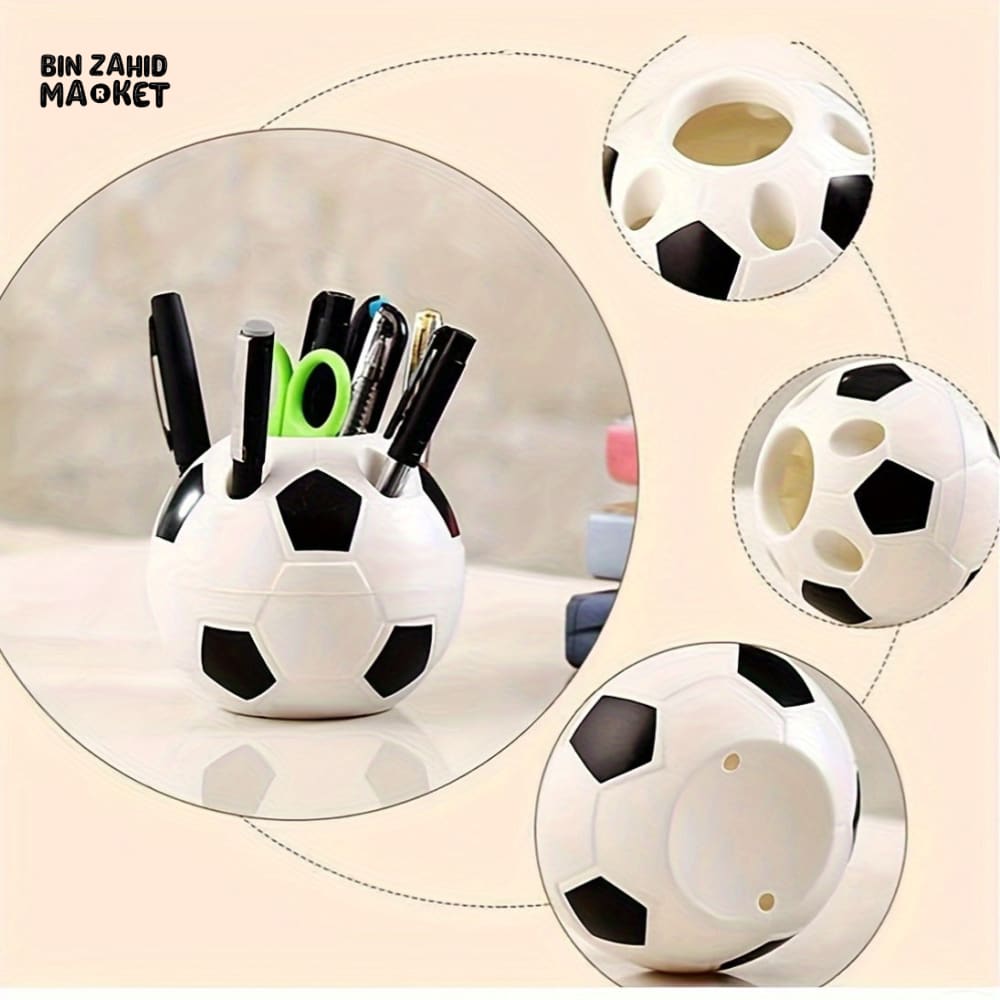 CREATIVE FOOTBALL DESK ORGANIZER – DURABLE PEN STAND FOR HOME SCHOOL OFFICE
