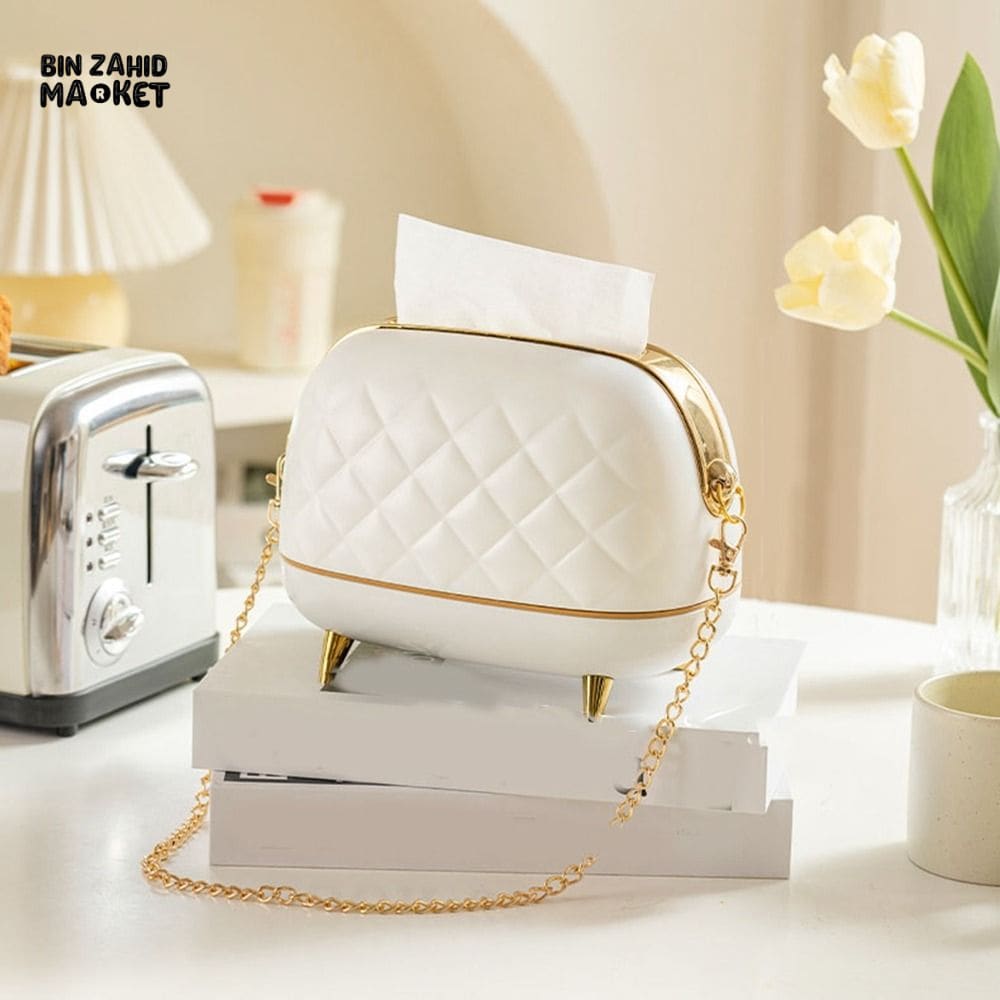 CREATIVE PLASTIC BAG TISSUE BOX WITH SPRING HOLDER FOR HOME