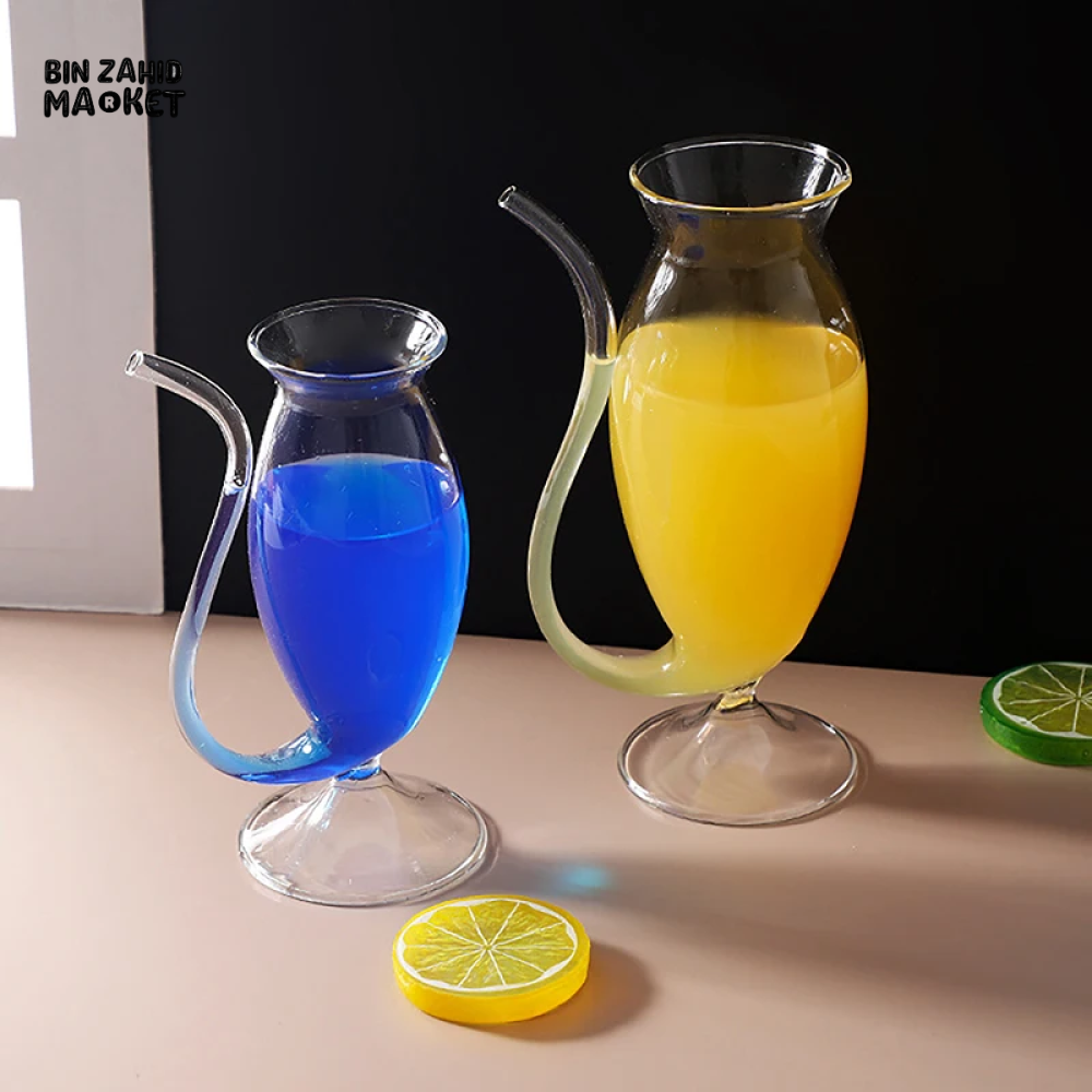 CREATIVE STRAW CUP HEAT-RESISTANT DRINKWARE FOR MILK JUICE & COLD BEVERAGES