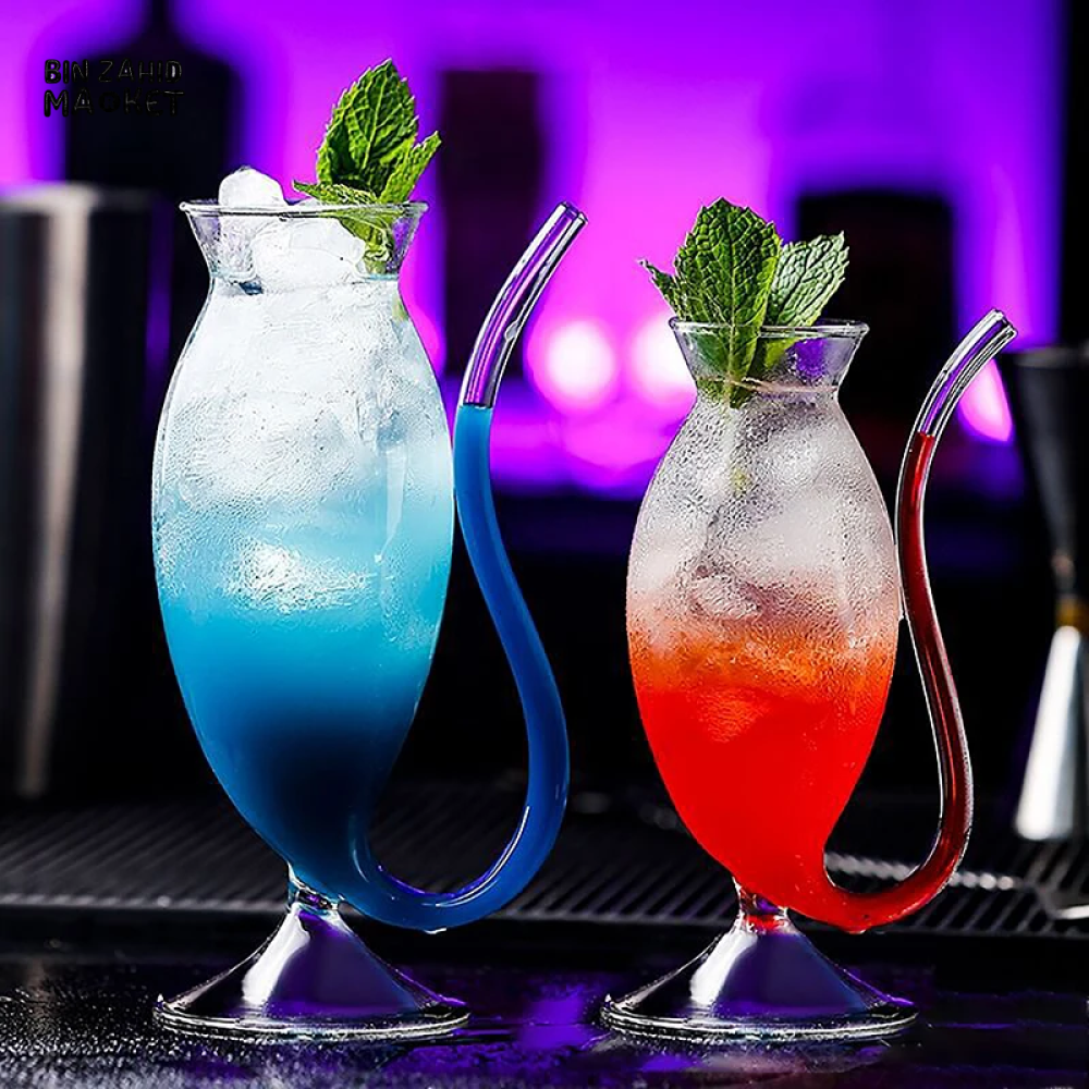 CREATIVE STRAW CUP HEAT-RESISTANT DRINKWARE FOR MILK JUICE & COLD BEVERAGES