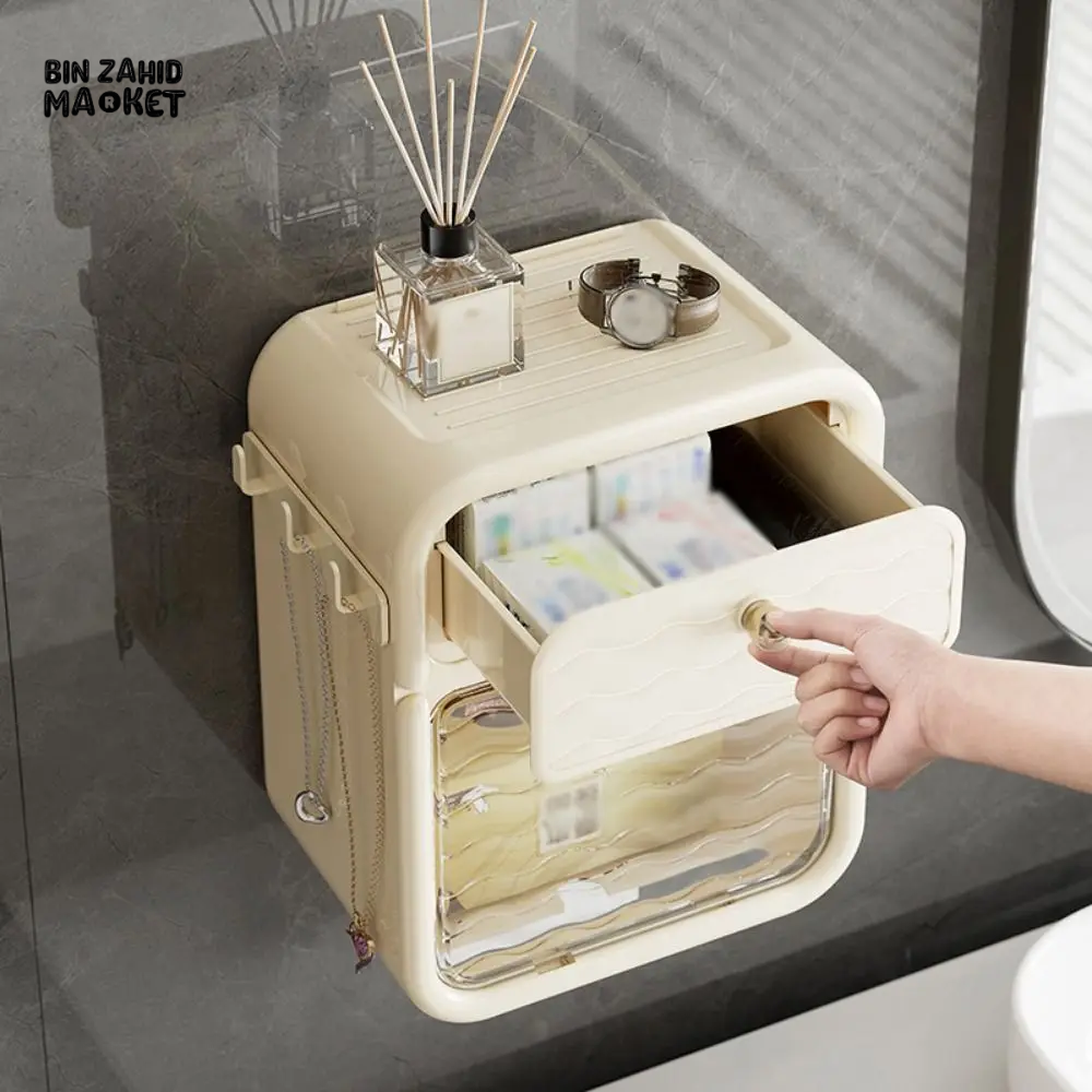 CREATIVE WALL-MOUNTED PAPER TOWEL HOLDER STURDY PLASTIC NAPKIN DISPENSER FOR KITCHEN & BATHROOM