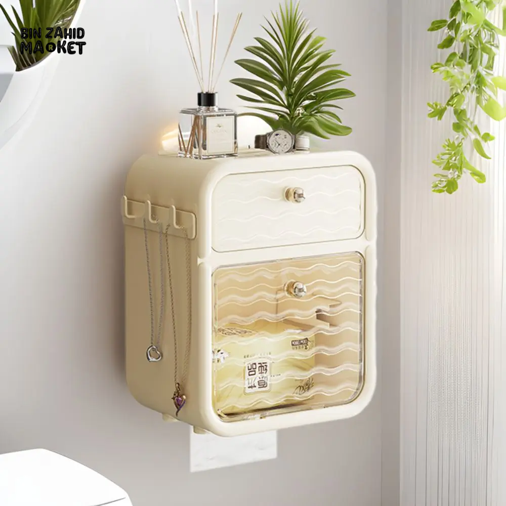 CREATIVE WALL-MOUNTED PAPER TOWEL HOLDER STURDY PLASTIC NAPKIN DISPENSER FOR KITCHEN & BATHROOM
