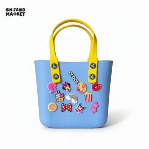 CROCS VITANGE TOTE HAND BAG EXCLUSIVE - BLUE & YELLOW