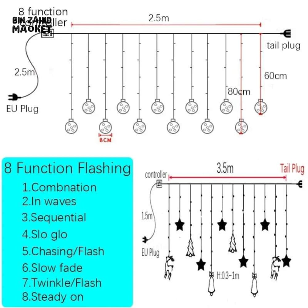 CURTAIN LED LIGHT STRING