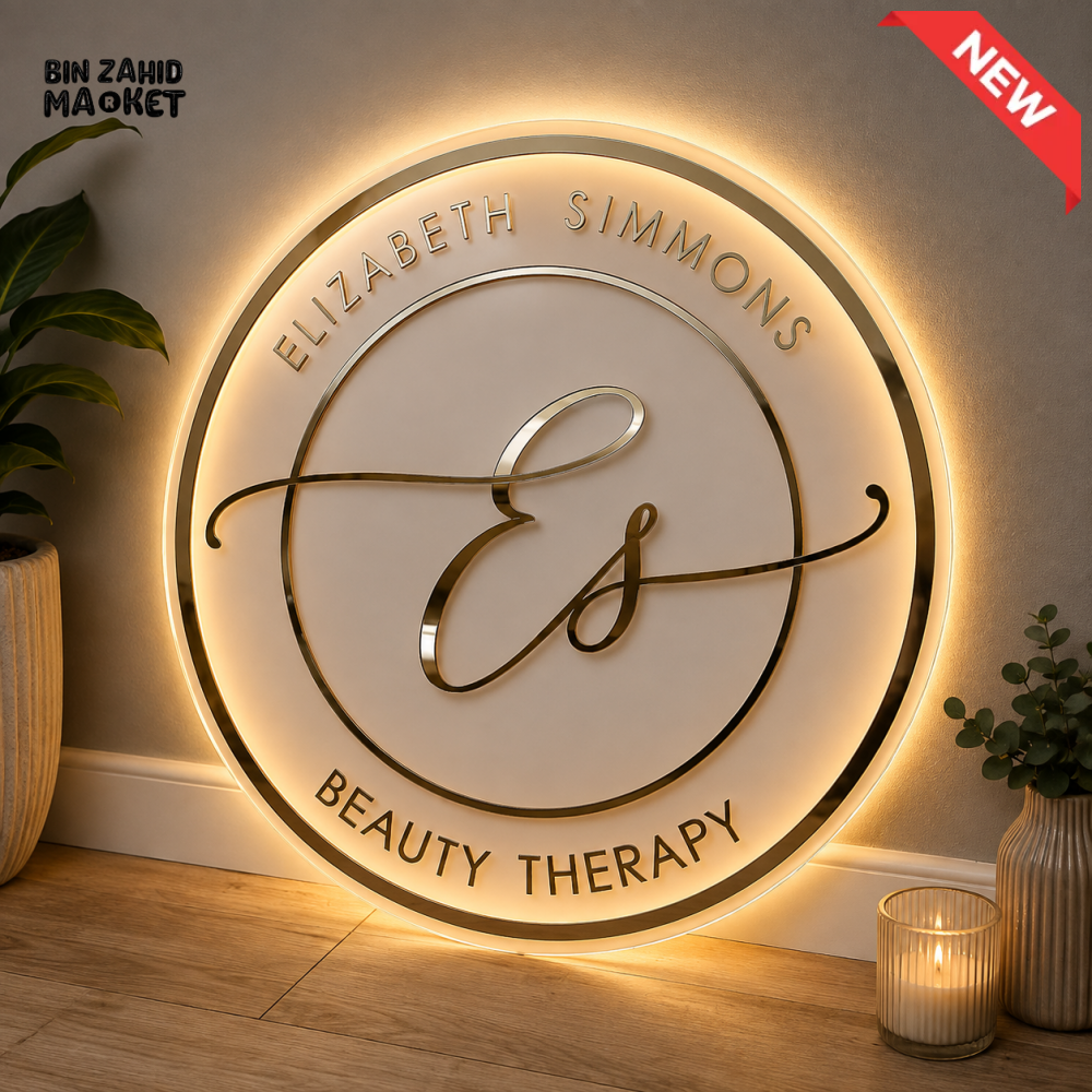 CUSTOM ROUND LED ACRYLIC BUSINESS LOGO SIGN