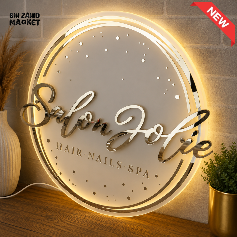 CUSTOM ROUND LED ACRYLIC BUSINESS LOGO SIGN